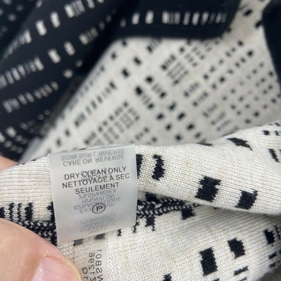 Ivanka Trump Black and Cream Open Front Cardigan - Picture 6 of 6